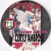 1995 Crown & Andrews Cricket Test Series & Sheffield Shield POG Pack Milk Caps #C63 Curtly Ambrose Front