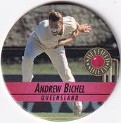 1995 Crown & Andrews Cricket Test Series & Sheffield Shield POG Pack Milk Caps #C80 Andrew Bichel Front