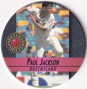 1995 Crown & Andrews Cricket Test Series & Sheffield Shield POG Pack Milk Caps #C83 Paul Jackson Front