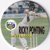 1995 Crown & Andrews Cricket Test Series & Sheffield Shield POG Pack Milk Caps - Gold Foil Parallel #C6 Ricky Ponting Front