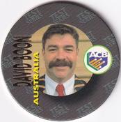 1995 Crown & Andrews Cricket Test Series & Sheffield Shield POG Pack Milk Caps - Gold Foil Parallel #C23 David Boon Front