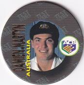 1995 Crown & Andrews Cricket Test Series & Sheffield Shield POG Pack Milk Caps - Gold Foil Parallel #C28 Damien Martyn Front
