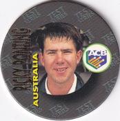 1995 Crown & Andrews Cricket Test Series & Sheffield Shield POG Pack Milk Caps - Gold Foil Parallel #C32 Ricky Ponting Front