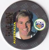 1995 Crown & Andrews Cricket Test Series & Sheffield Shield POG Pack Milk Caps - Gold Foil Parallel #C36 Shane Warne Front