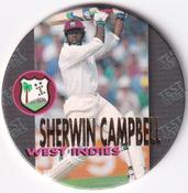 1995 Crown & Andrews Cricket Test Series & Sheffield Shield POG Pack Milk Caps - Gold Foil Parallel #C55 Sherwin Campbell Front