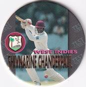 1995 Crown & Andrews Cricket Test Series & Sheffield Shield POG Pack Milk Caps - Gold Foil Parallel #C56 Shivnarine Chanderpaul Front