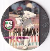 1995 Crown & Andrews Cricket Test Series & Sheffield Shield POG Pack Milk Caps - Gold Foil Parallel #C61 Phil Simmons Front