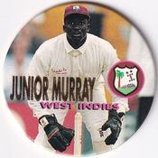 1995 Crown & Andrews Cricket Test Series & Sheffield Shield POG Pack Milk Caps - Gold Foil Parallel #C67 Junior Murray Front