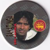 1995 Crown & Andrews Cricket Test Series & Sheffield Shield POG Pack Milk Caps - Gold Foil Parallel #C78 Arjuna Ranatunga Front