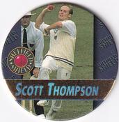 1995 Crown & Andrews Cricket Test Series & Sheffield Shield POG Pack Milk Caps - Gold Foil Parallel #C92 Scott Thompson Front