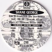 1995 Crown & Andrews Cricket Test Series & Sheffield Shield POG Pack Milk Caps - Gold Foil Parallel #C99 Shane George Back