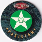 1995 Crown & Andrews Cricket Test Series & Sheffield Shield POG Pack Milk Caps - International Cricket Team Badges #CT5 Pakistan Front