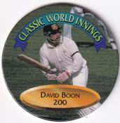 1995 Crown & Andrews Cricket Test Series & Sheffield Shield POG Pack Milk Caps - Classic World Innings #CW3 David Boon Front