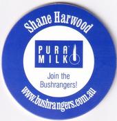 2000-01 Victorian Bushrangers Pura Milk Caps #NNO Shane Harwood Back