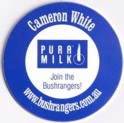 2000-01 Victorian Bushrangers Pura Milk Caps #NNO Cameron White Back
