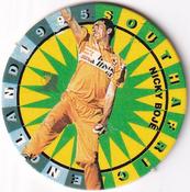 1995 Topsport Total South Africa v England Cricket Player Discs #1 Nicky Boje Front
