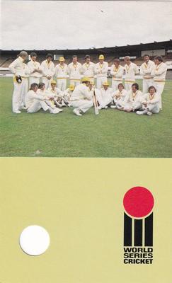 1977 World Series Cricket Souvenir Cassette Cards #NNO Australian Team Photo Front