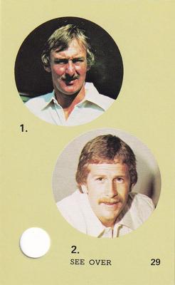 1977 World Series Cricket Souvenir Cassette Cards #29 Ian Davis / Bruce Laird Front