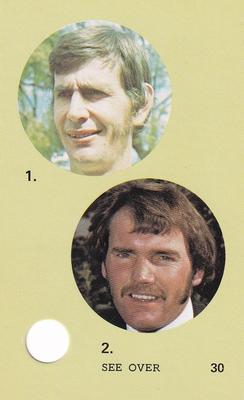 1977 World Series Cricket Souvenir Cassette Cards #30 Ian Redpath / Richie Robinson Front