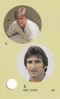 1977 World Series Cricket Souvenir Cassette Cards #31 Kerry O'Keeffe / Len Pascoe Front