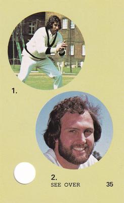 1977 World Series Cricket Souvenir Cassette Cards #35 Max Walker / Ray Bright Front