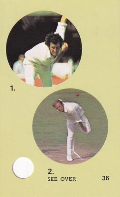 1977 World Series Cricket Souvenir Cassette Cards #36 John Snow / Derek Underwood Front