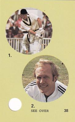 1977 World Series Cricket Souvenir Cassette Cards #38 Dennis Amiss / Tony Greig Front