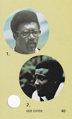 1977 World Series Cricket Souvenir Cassette Cards #40 Clive Lloyd / Wayne Daniel Front