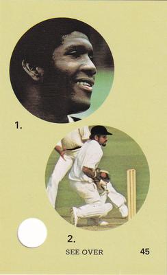 1977 World Series Cricket Souvenir Cassette Cards #45 Lawrence Rowe / Deryck Murray Front