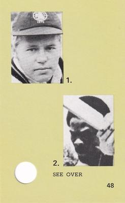 1977 World Series Cricket Souvenir Cassette Cards #48 Mike Procter / David Holford Front