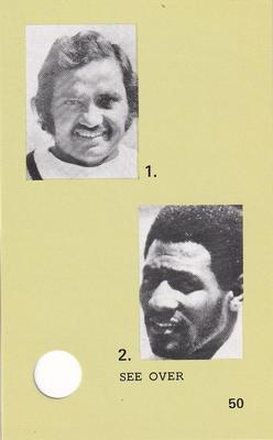 1977 World Series Cricket Souvenir Cassette Cards #50 Mushtaq Mohammad / Vivian Richards Front
