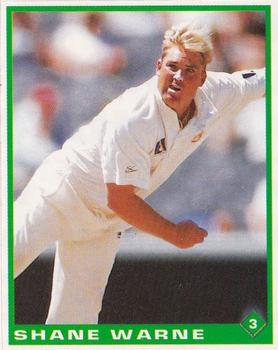 1998-99 Select Cricket Stickers #3 Shane Warne Front