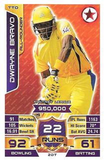 2015-16 Topps Cricket Attax IPL - Star Card Promos #2DT Dwayne Bravo Front