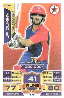 2015-16 Topps Cricket Attax IPL - Star Card Promos #5JS JP Duminy Front