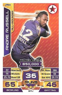 2015-16 Topps Cricket Attax IPL - Star Card Promos #8AJ Andre Russell Front