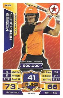 2015-16 Topps Cricket Attax IPL - Star Card Promos #18MA Moises Henriques Front