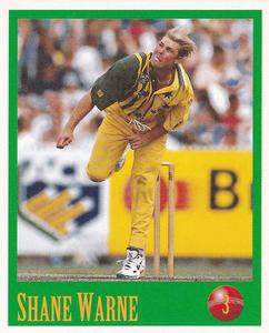 1996-97 Select Stickers - Sample Stickers #3 Shane Warne Front