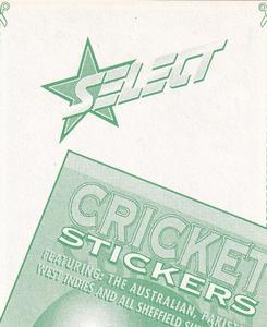 1996-97 Select Stickers - Sample Stickers #11 Adam Gilchrist Back