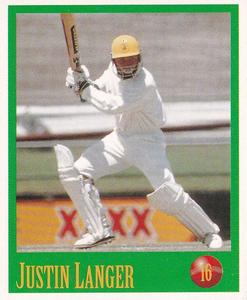 1996-97 Select Stickers - Sample Stickers #16 Justin Langer Front