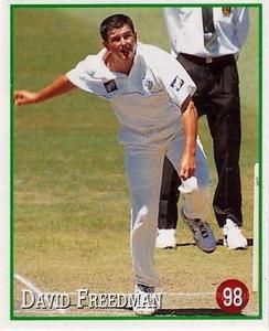 1997-98 Select Cricket Stickers - Sample Stickers #98 David Freedman Front