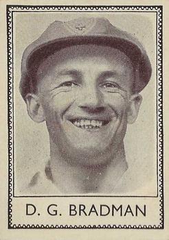 1938 Barratt & Co Famous Cricketers #1 Don Bradman Front