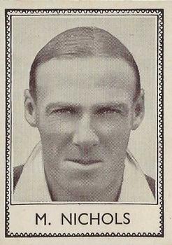 1938 Barratt & Co Famous Cricketers #32 Maurice Nichol Front