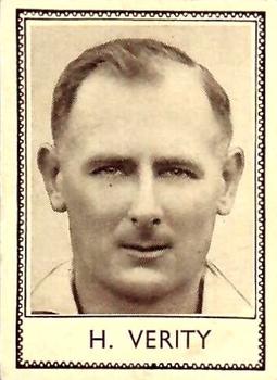 1938 Barratt & Co Famous Cricketers #34 Hedley Verity Front