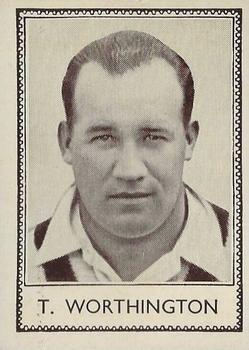 1938 Barratt & Co Famous Cricketers #36 Thomas Worthington Front