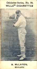 1901-02 Wills's Cricketer Series (Australia) #30 Archie MacLaren Front