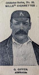 1901-02 Wills's Cricketer Series (Australia) #50 George Giffen Front