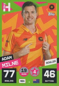 2022 Topps Cricket Attax The Hundred #1 Adam Milne Front