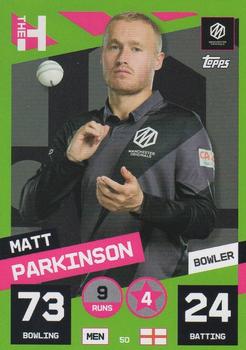 2022 Topps Cricket Attax The Hundred #50 Matt Parkinson Front