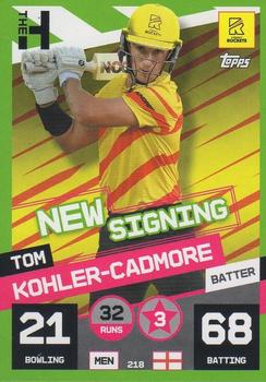 2022 Topps Cricket Attax The Hundred #218 Tom Kohler-Cadmore Front