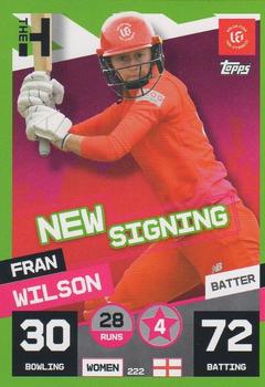 2022 Topps Cricket Attax The Hundred #222 Fran Wilson Front